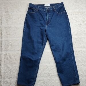 Abercrombie & Fitch High Rise Dark Blue Mom Jeans